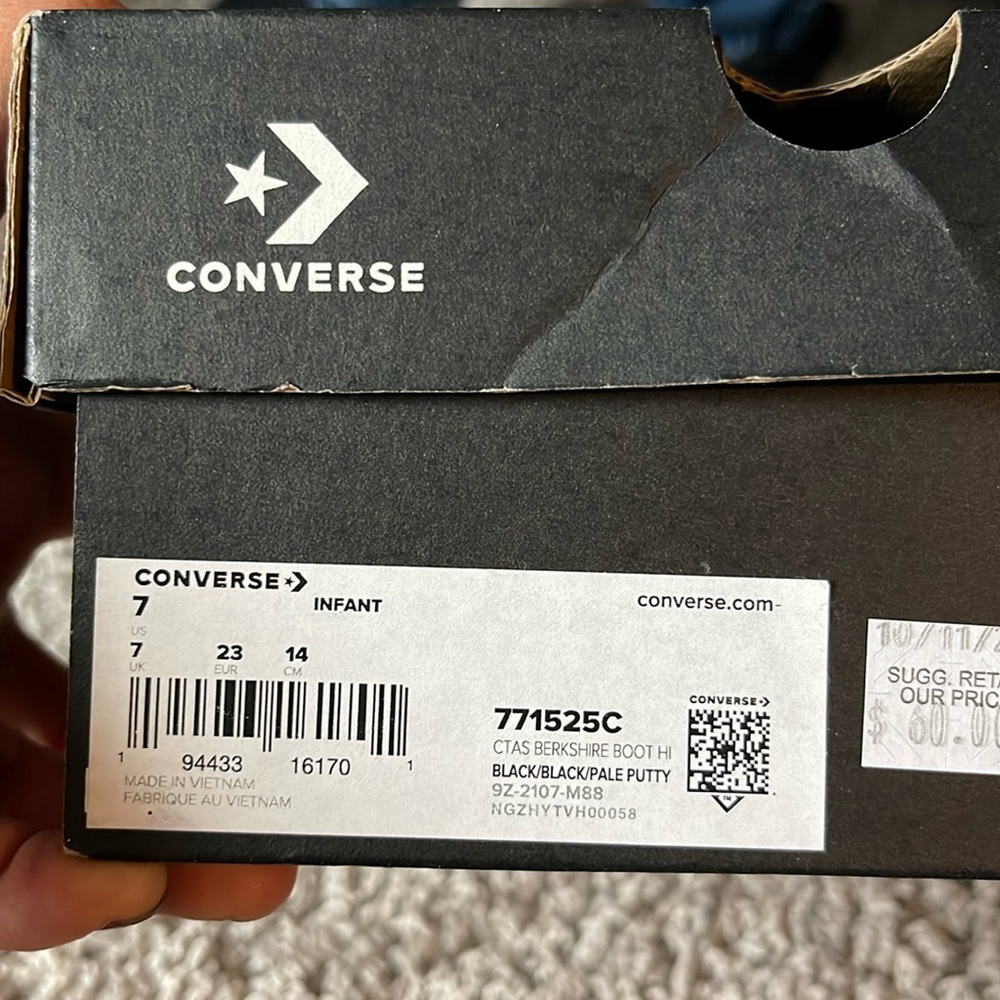Converse Infant Berkshire Boot Hightop Black